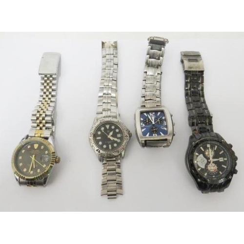 Tevise Date Adjust Wristwatch, black Curren M8083 wristwatch, Citizen Eco drive & H Samuel watch