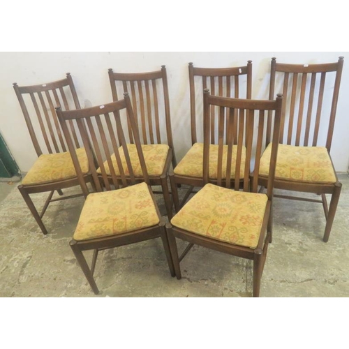 54 - Set of 6 Ercol Bar Back Dining Chairs Model No. 1138 (A3)