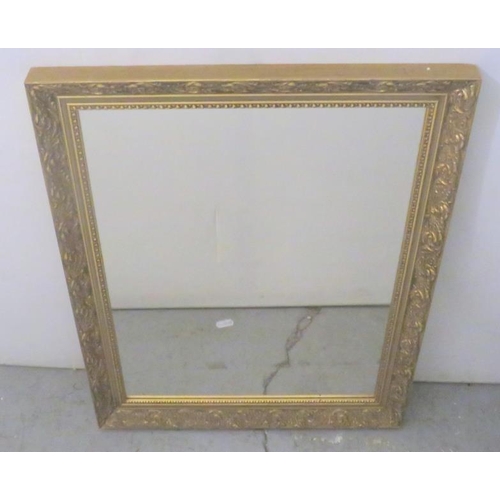 81 - Gilt Rectangular Wall Mirror approx. 50cm x 63.5cm & Glass Topped Occasional Side/Lamp Table approx.... 