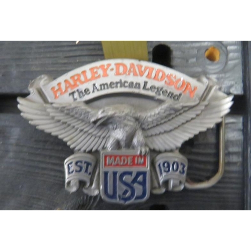 1247R - Pewter Belt Buckle Harley Davidson The American Legend H480 1991 Baron USA