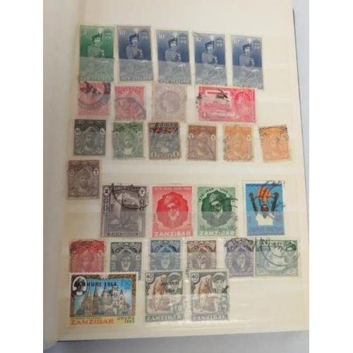 1253 - Stamps: Blue Stock Book Used & Mint Commonwealth