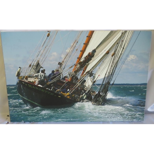 463A - Unframed Photographic Print on Canvas Sailing Yacht Mariette Hamo Thornycroft Cowes, 60cm x 40cm   R... 
