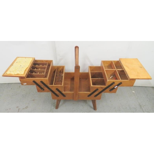 26 - Cantilever Sewing Box approx. 26cm x 29cm x 43cm H (A5)