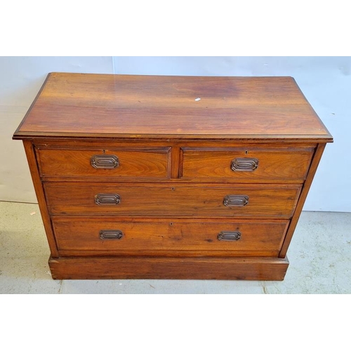 13 - Victorian Walnut/Mahogany Chest of Drawers, 2 short over 3 long drawers approx. 107cm x 48cm x 79cm ... 