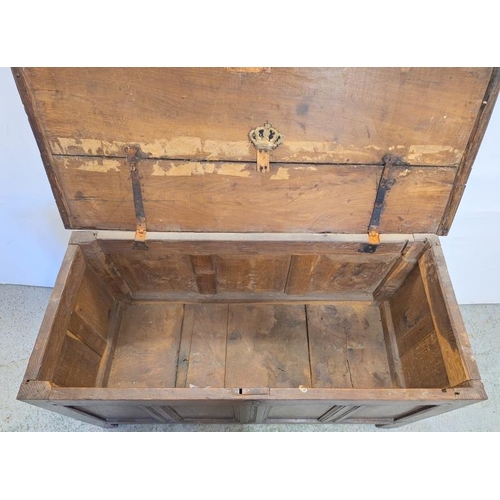 23 - Antique Oak Coffer approx. 133cm W x 56cm D x 69cm H (A10)