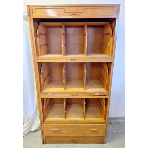 3 - Mid Century Dudley & Co. Glazed Draper's/Haberdashery Cabinet with single drawer to base approx. 102... 