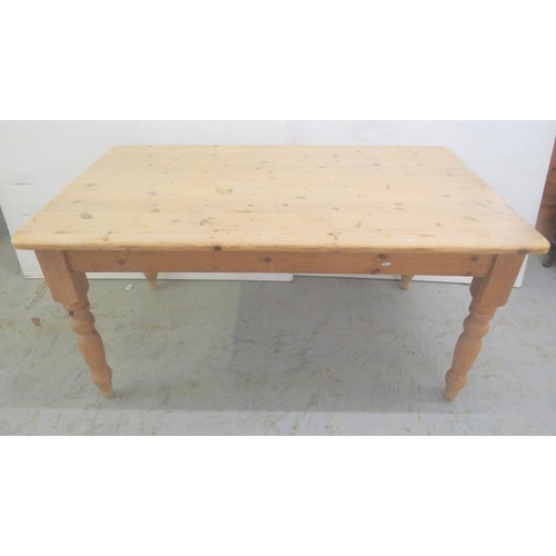 40 - Antique Pine Farmhouse Dining/Kitchen Table approx. 152cm x 85cm x 77cm H (A7)