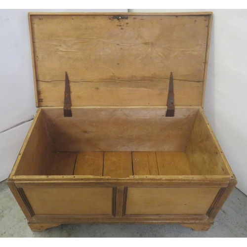 48 - Antique Pine Blanket Box/Trunk/Chest approx. 48cm D x 46cm H x 90cm W (A7)