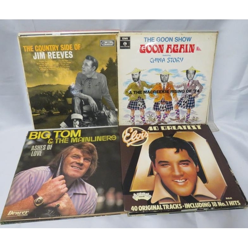 1444 - Records incl. Elvis 40 Greatest, Elvis Golden Records, The Spinners, Jim Reeves, The Hollywood Sound... 