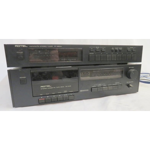 2104 - Rotel Stereo Cassette Tape Deck RD-845 & LW/MW Stereo Tuner RT850 AL (2)