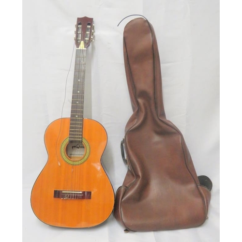 2103 - Lorenzo Fletcher Coppock & Newman Model N16/X 6 String Spanish Style Acoustic Guitar in brown vinyl ... 