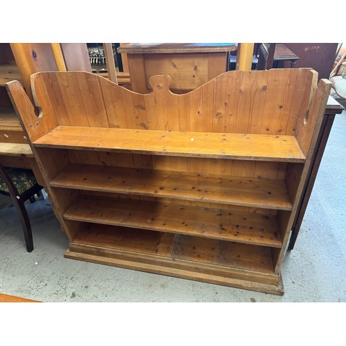 41 - Antique Pine Open Plate Rack/Dresser Top approx. 114cm H x 131.5cm W x 24cm D (A7)