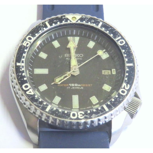 Seiko Japan Divers Watch 321769 A1 Scuba Divers Watch with blue strap 150m resist, 17 jewel, 700270