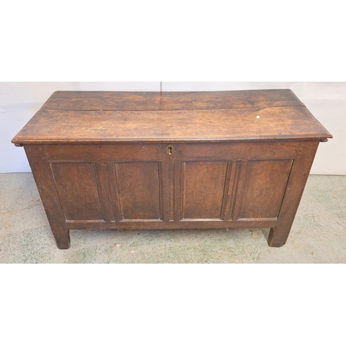 58 - Antique Oak Coffer approx. 133cm W x 56cm D x 69cm H (A9)