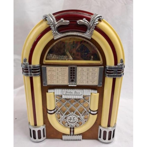 Wood Framed Jukebox Radio Tape Deck approx. 37cm H & Back to the Oldest