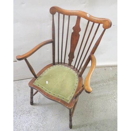 29 - Spindle Backed Antique Windsor Style Armchair (A8)