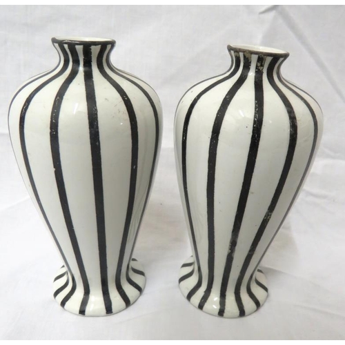 1058 - Pair of Blue & White Pottery Wilkinson Ltd. Vases approx. 16cm H (2)