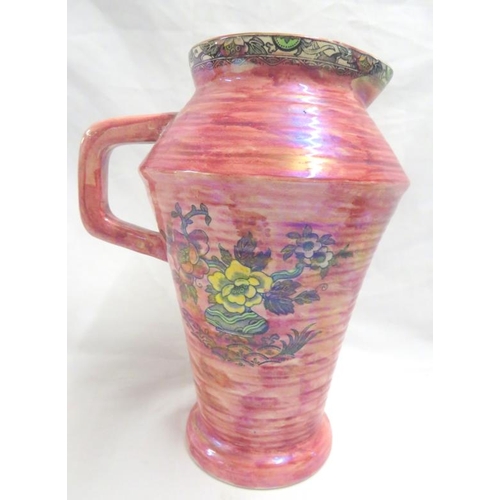 1059 - Astoria Royal Bradwell Arthur Wood Lustre Glazed Pink Jug approx. 25cm H