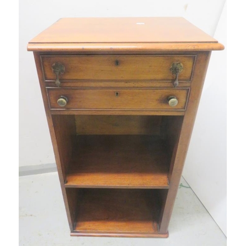 39 - Mahogany Victorian Side Cabinet with 2 drawers to side, 2 drawers above open hutch approx. 45cm W x ... 