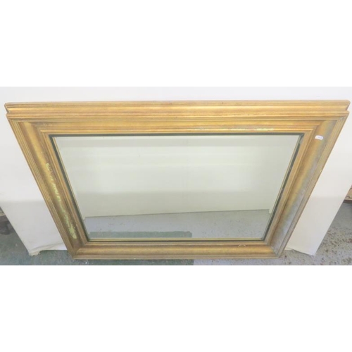 22 - Gilt Framed Bevel Edged Rectangular Wall Mirror approx. 100.5cm H x 85cm W