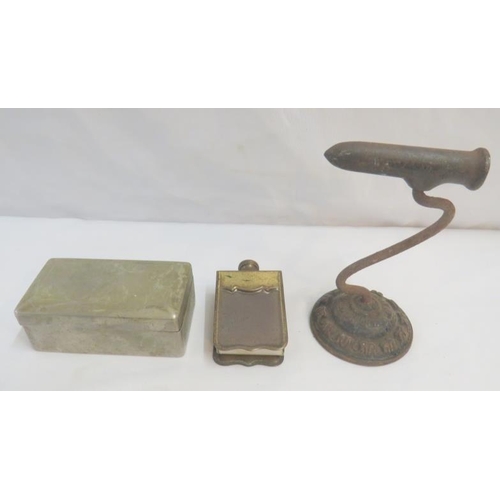 Trench Art Bullet, Vesta Case & Razor (3)