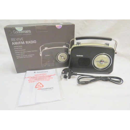 Boxed Goodmans Revived AM/FM Radio