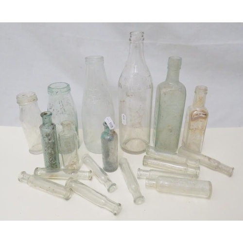 1960 - Dug Bottles incl. Coronet milk bottle, Northern Dairies Milk Bottle, Camp coffee etc.