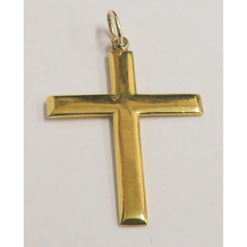 22ct Yellow Gold Cross with victorian hallmark & suspension loop