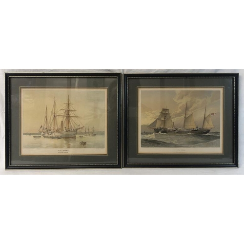 4 F/g Prints Boats incl. HMS Nymphe, HMS Speedwell, each 32.5cm x 27cm ...