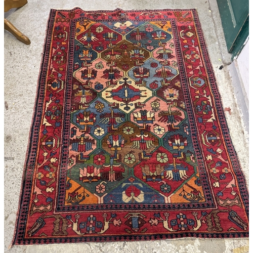 Multicoloured Middle Eastern Design Rug approx. 200cm x 137cm (FW)