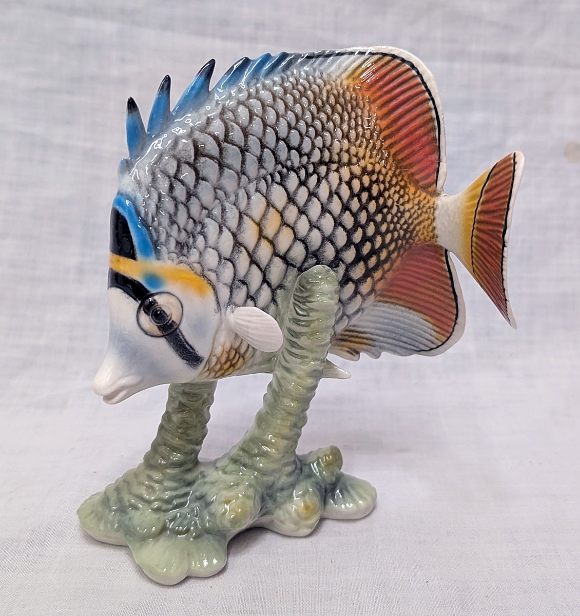 Goebel Figurine butterfly fish approx. 15.5cm H