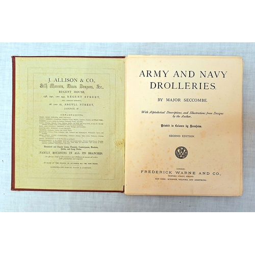 Book: Army & Navy Drolleries by Major Seccombe, coloured illustrations ...