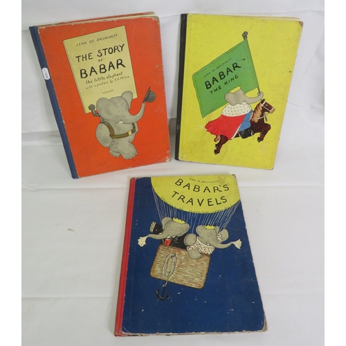 3 Vintage Babar Books incl. The Story of Babar, Babar The King & Babar ...