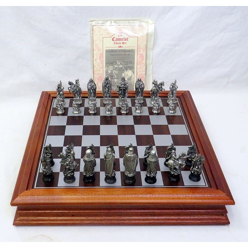 boxed-as-new-danbury-mint-camelot-chess-set-board-with-certificate-of
