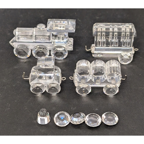 Swarovski Crystal Train with 3 carriages, in 3 boxes