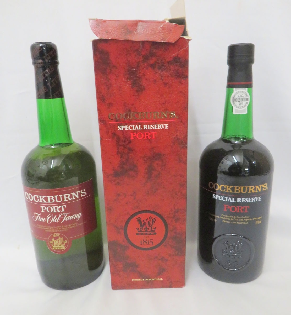 Cockburns Special Reserve Port, boxed, 1 ltr bottle & Cockburns Fine ...
