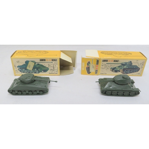 Aifix HO-00 Scale Sherman Tank & Soviet T34 Tank in original boxes & 3 ...