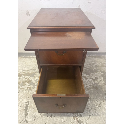 Antique Mahogany Filing Cabinet with 2 large drawers, swan neck handles ...