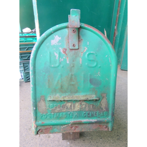 Vintage US Mail Postmaster Box approx. 54cm x 41cm x 20cm A/f