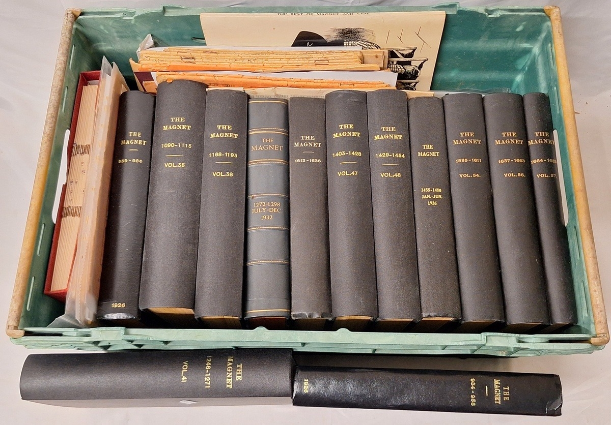 Collection of The Magnet Comic, 13 bound folders, from 934 to 1683 (non ...