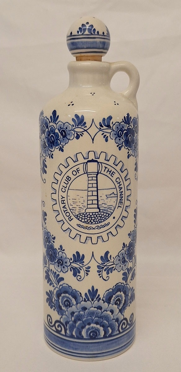 Delft Pottery Ceramic Decanter with stopper with insignia for Rotary ...
