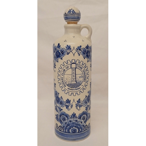 Delft Pottery Ceramic Decanter with stopper with insignia for Rotary ...
