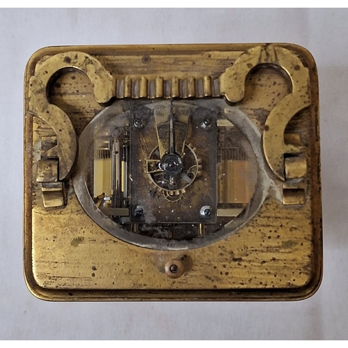Early C20th Brass Cased Carriage Clock with striking hour repeat ...
