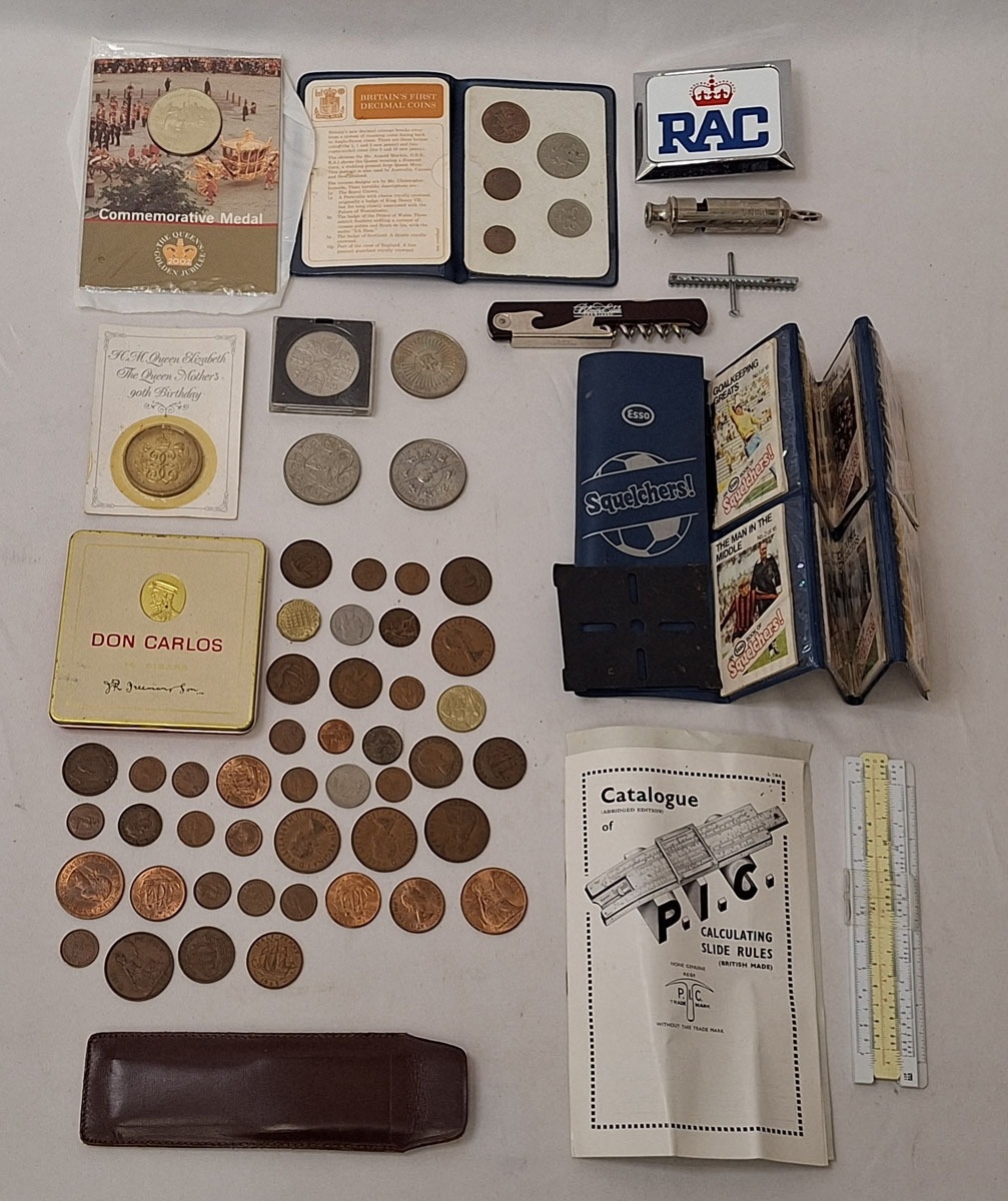 Vintage Boxed RAC Car Badge with fitting, folder containing Squelchers ...