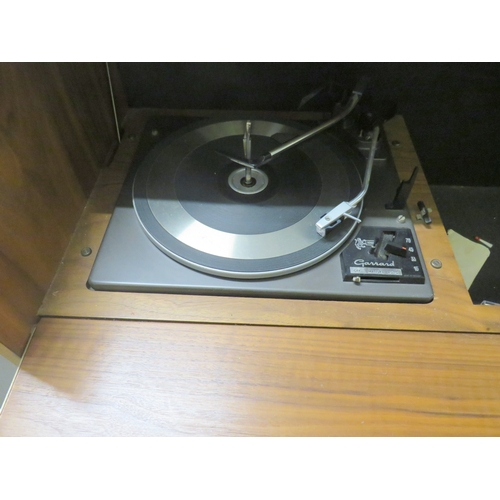 Ferguson Teak Radiogram with Garrard Turntable approx. 67cm H x 127cm W ...