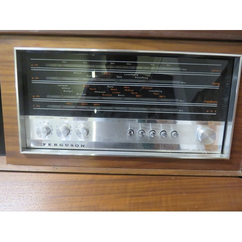 Ferguson Teak Radiogram with Garrard Turntable approx. 67cm H x 127cm W ...