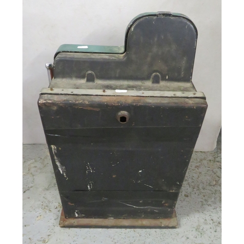 Vintage Fruit Machine Table Top 1 Arm Bandit, cherries to front NO KEY ...