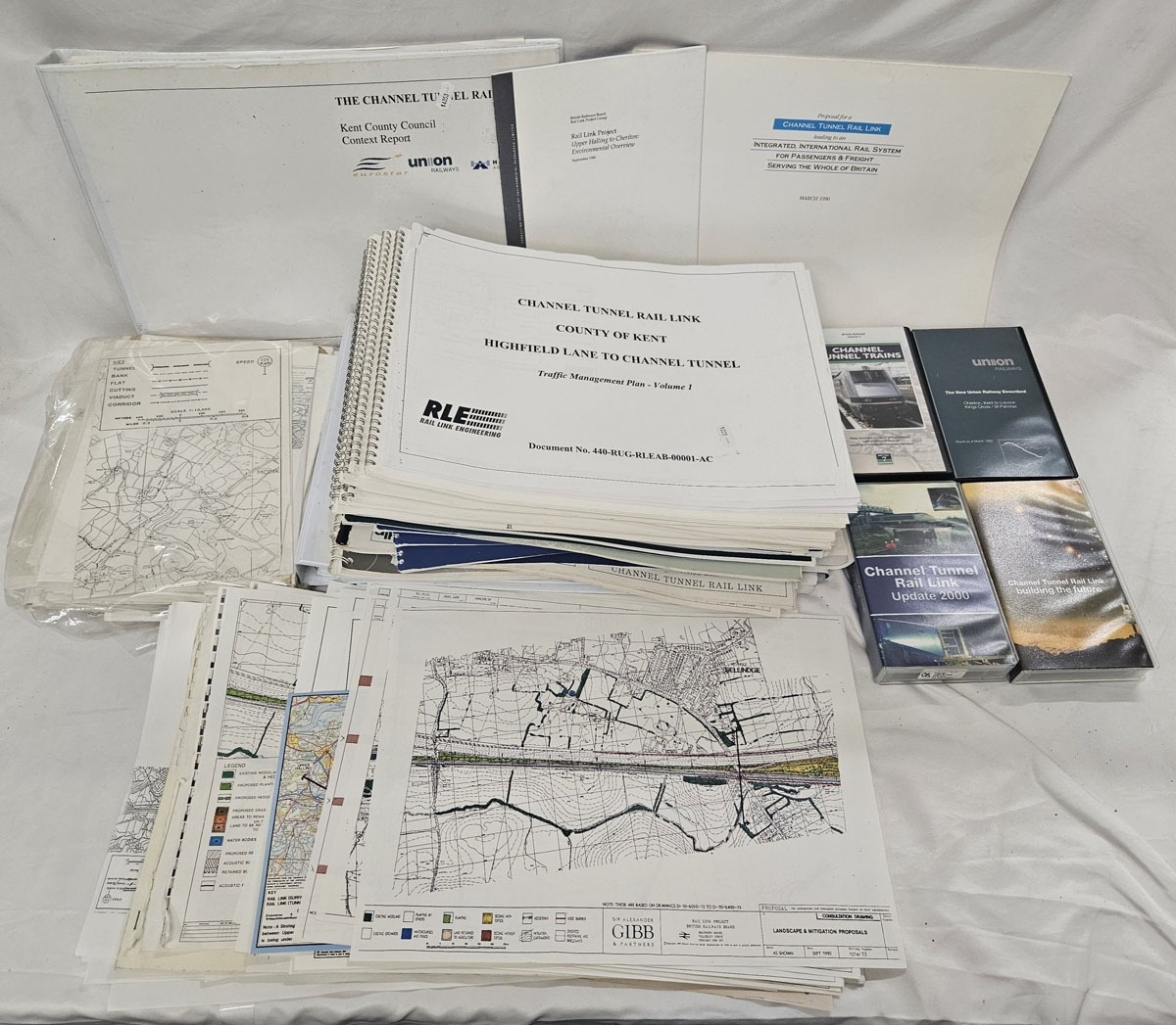 Various Documents & Ephemera relating to building of the Channel Tunnel ...