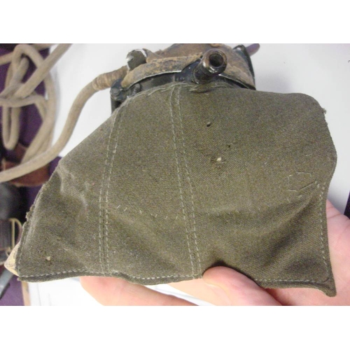 132 - A WWII period leather flying helmet, formerly the property of Major Robert Hickman Holmes, RAF: the ... 