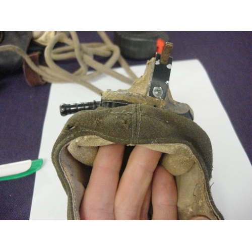 132 - A WWII period leather flying helmet, formerly the property of Major Robert Hickman Holmes, RAF: the ... 